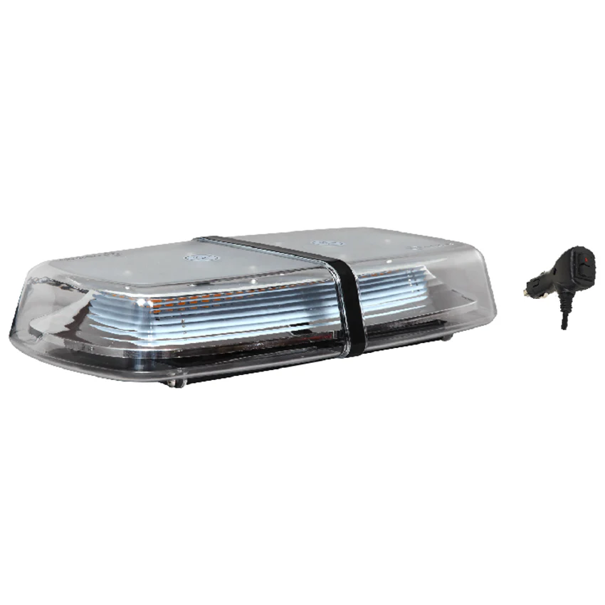 112 Series Mini LED Lightbar – R65 Approved Amber Warning Light with Magnetic Mount - 12/24V