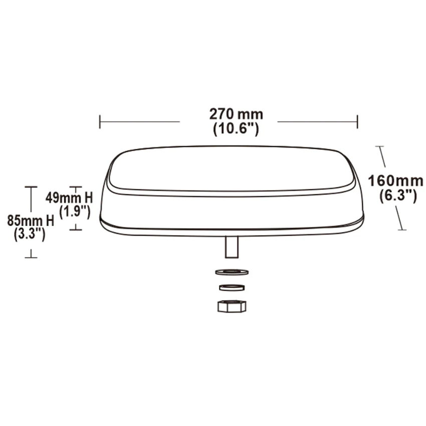 114 Series Smoked Mini LED Lightbar – R65 Approved Amber Warning Light with Single Bolt Mount - 12/24V - Image 2