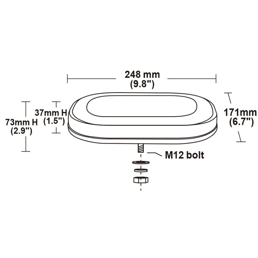 116 Series Mini LED Lightbar – R65 Approved Warning Light with Single Bolt Mount - 12/24V - Image 2