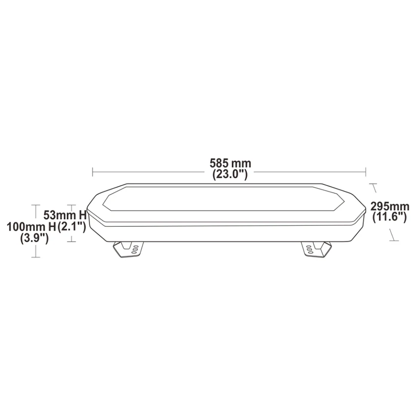 156 Series Smoked LED Lightbar 600mm – R65 Approved Amber Warning Light with Bolt Mount 9–30V - Image 2