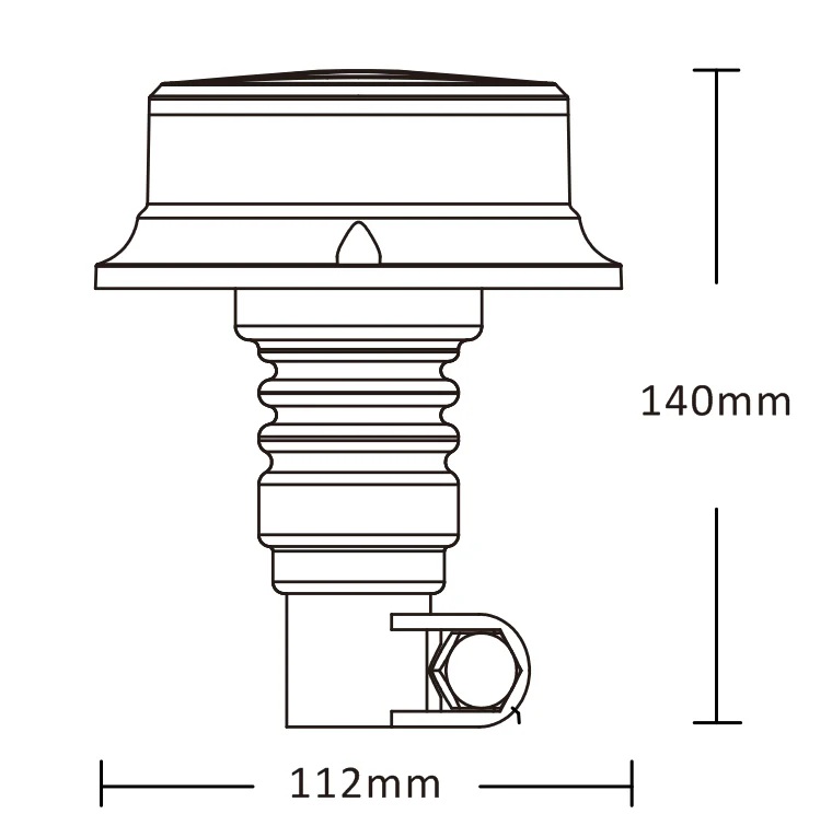 231 Series Compact Low Profile 12/24V LED Flashing Beacon - Flexi DIN - Image 4