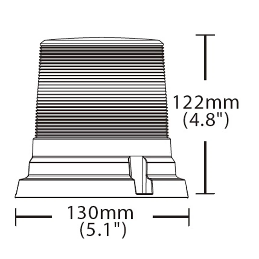 270 Series High Profile R65 LED Flashing Beacon Three Bolt - Amber - Image 2