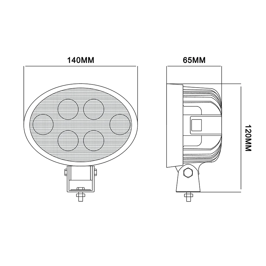 611 Series 30W Oval 12/24V LED Utility Worklight Lamp - Image 2