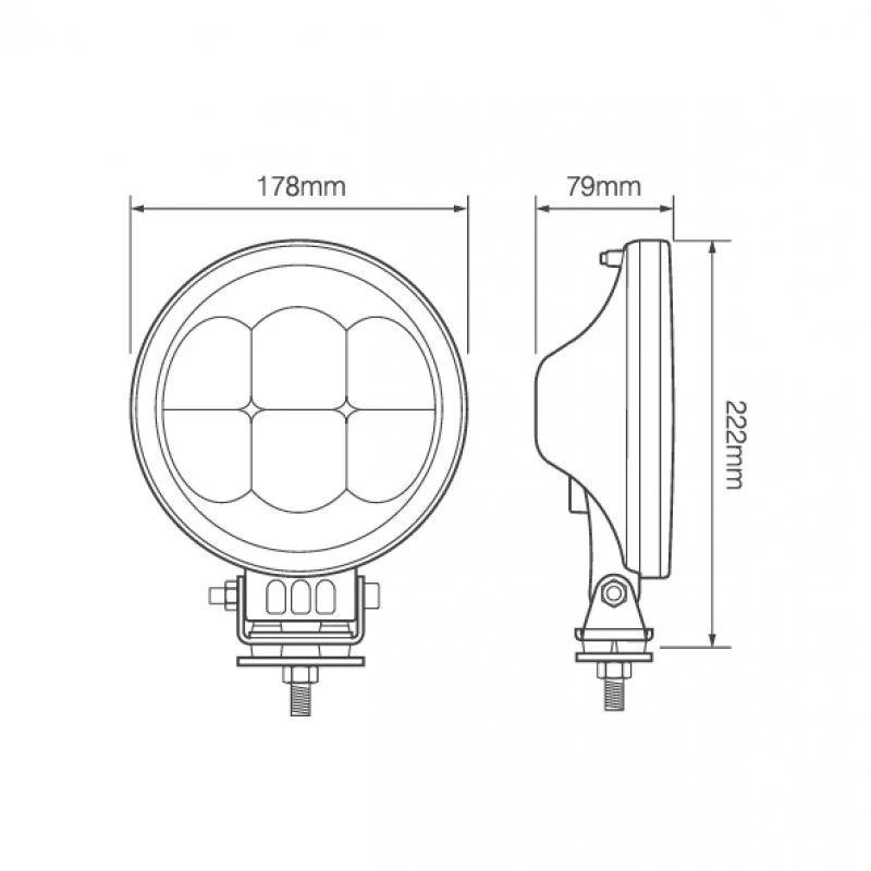 LED Autolamps 'Halo Ring' 7'' LED Round Driving Lamp - Image 4
