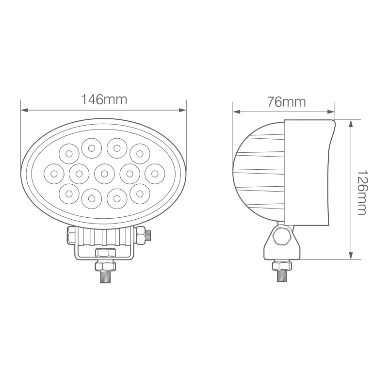 LED Autolamps 39W Oval Flood Lamp RL14539BM - Image 2