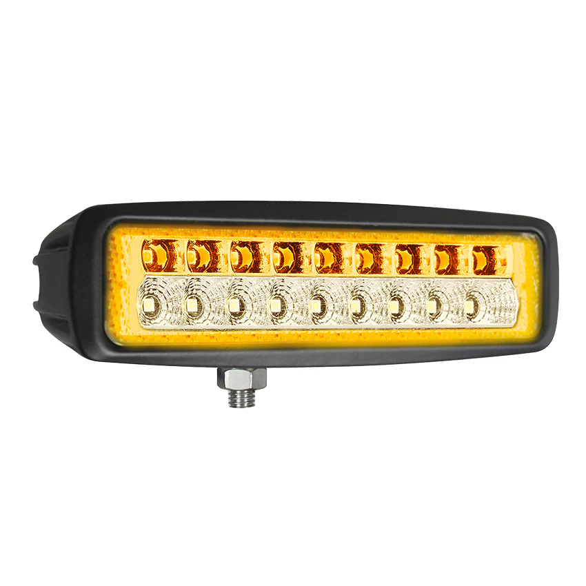 Durite 15W LED Flood Beam Work Lamp With Amber Warning - 12/24V - Image 2