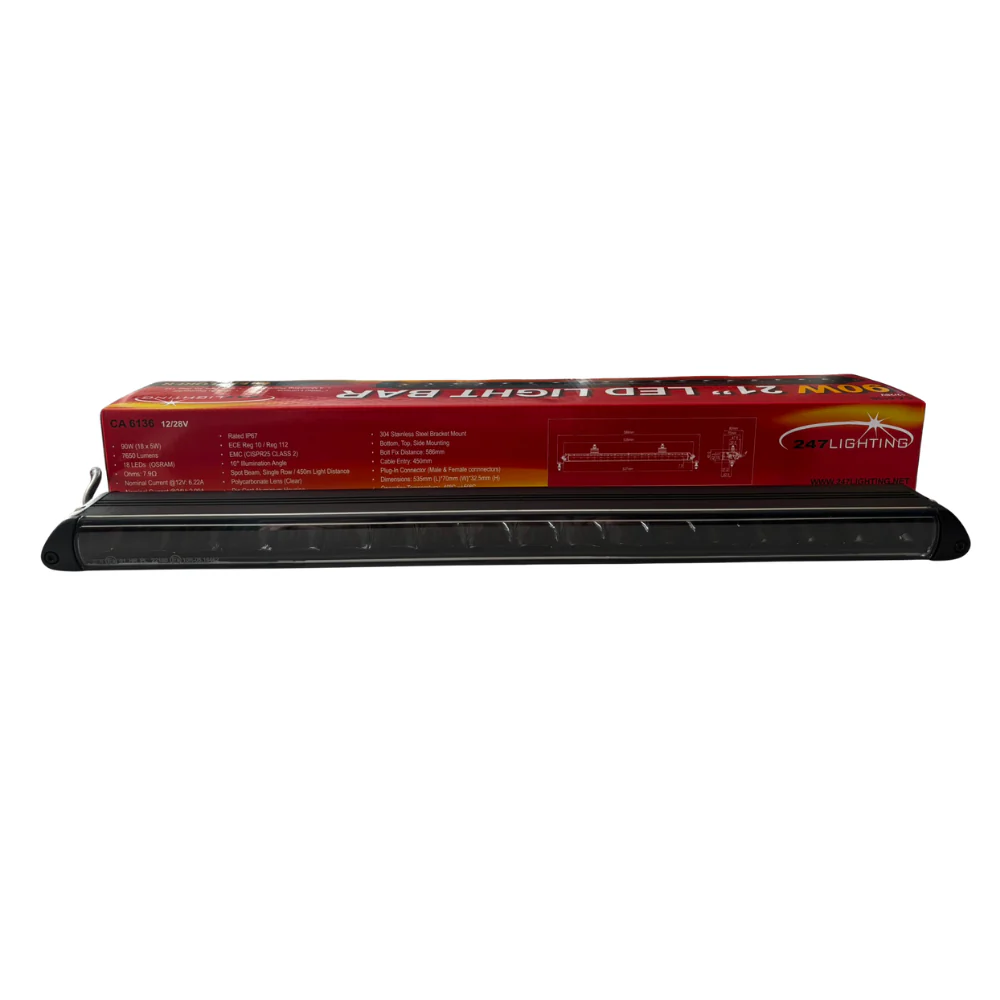 Explorer 21" LED Driving Light – 90W High Output, 7560 Lumens, Spot Beam, ECE R112 - Image 4