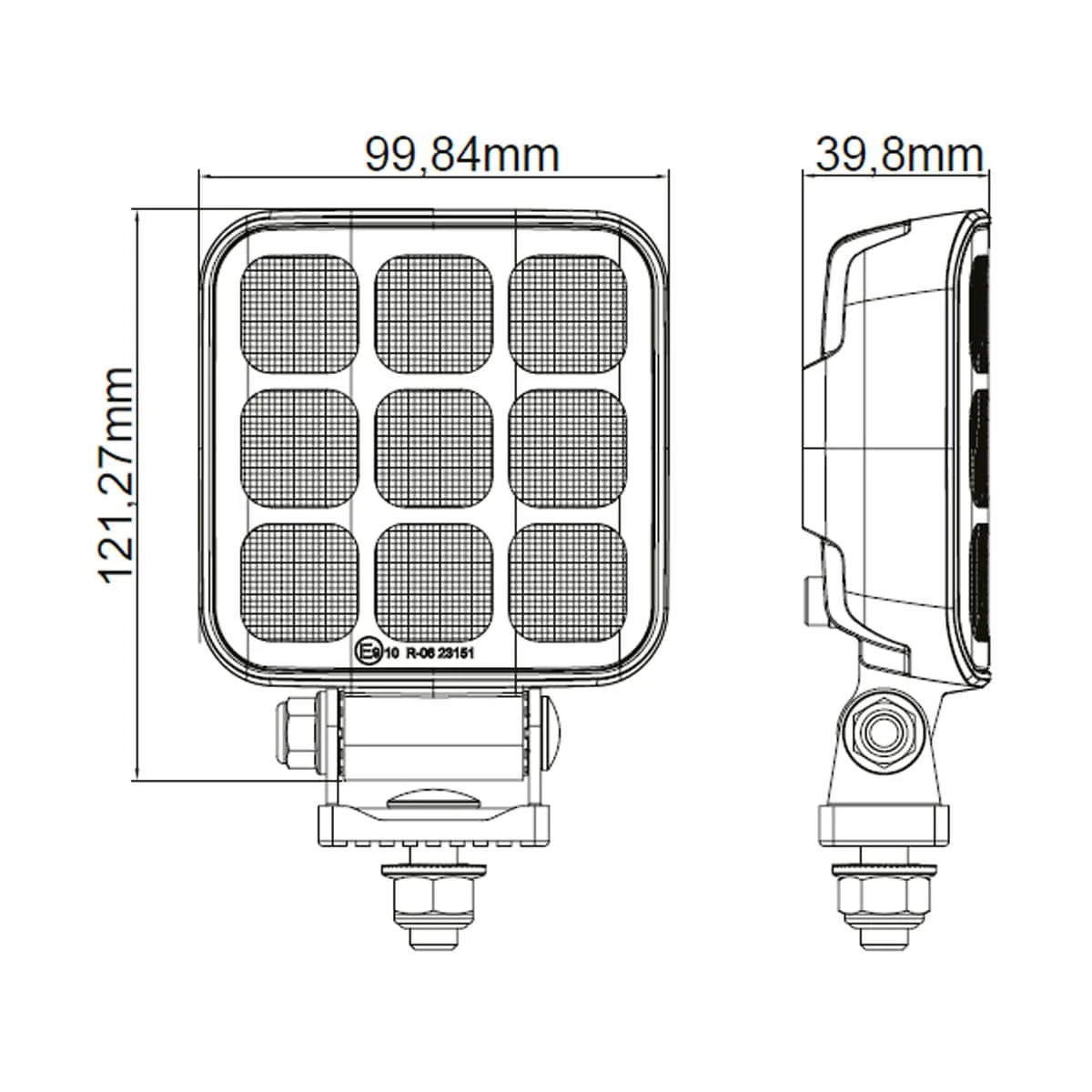 TRALERT® Apex LED Work Light – 6591lm High Output, ADR & ECE R23 Approved, 9–30V, DT Connector - Image 11