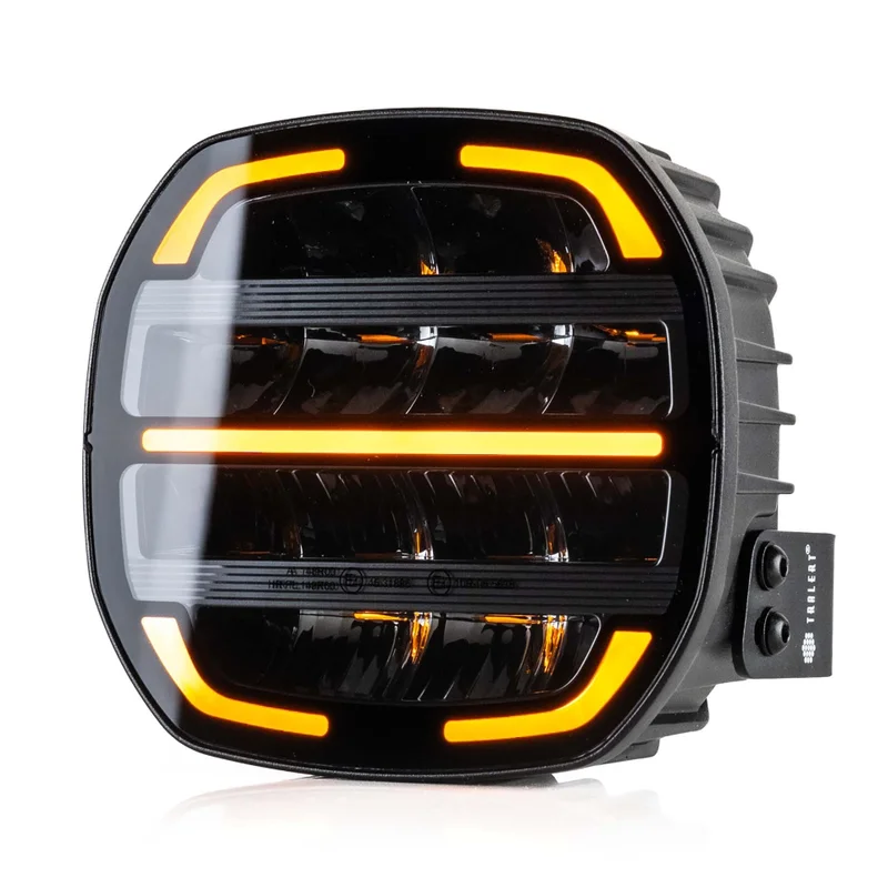 TRALERT® Phantom LED Driving Light 7" – 12,000lm Dark Look Black, 12–24V with Dual Colour Position Light - Image 2