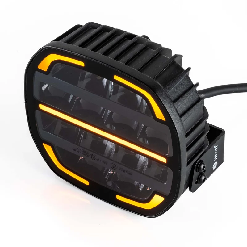 TRALERT® Phantom LED Driving Light 7" – 12,000lm Dark Look Black, 12–24V with Dual Colour Position Light - Image 6