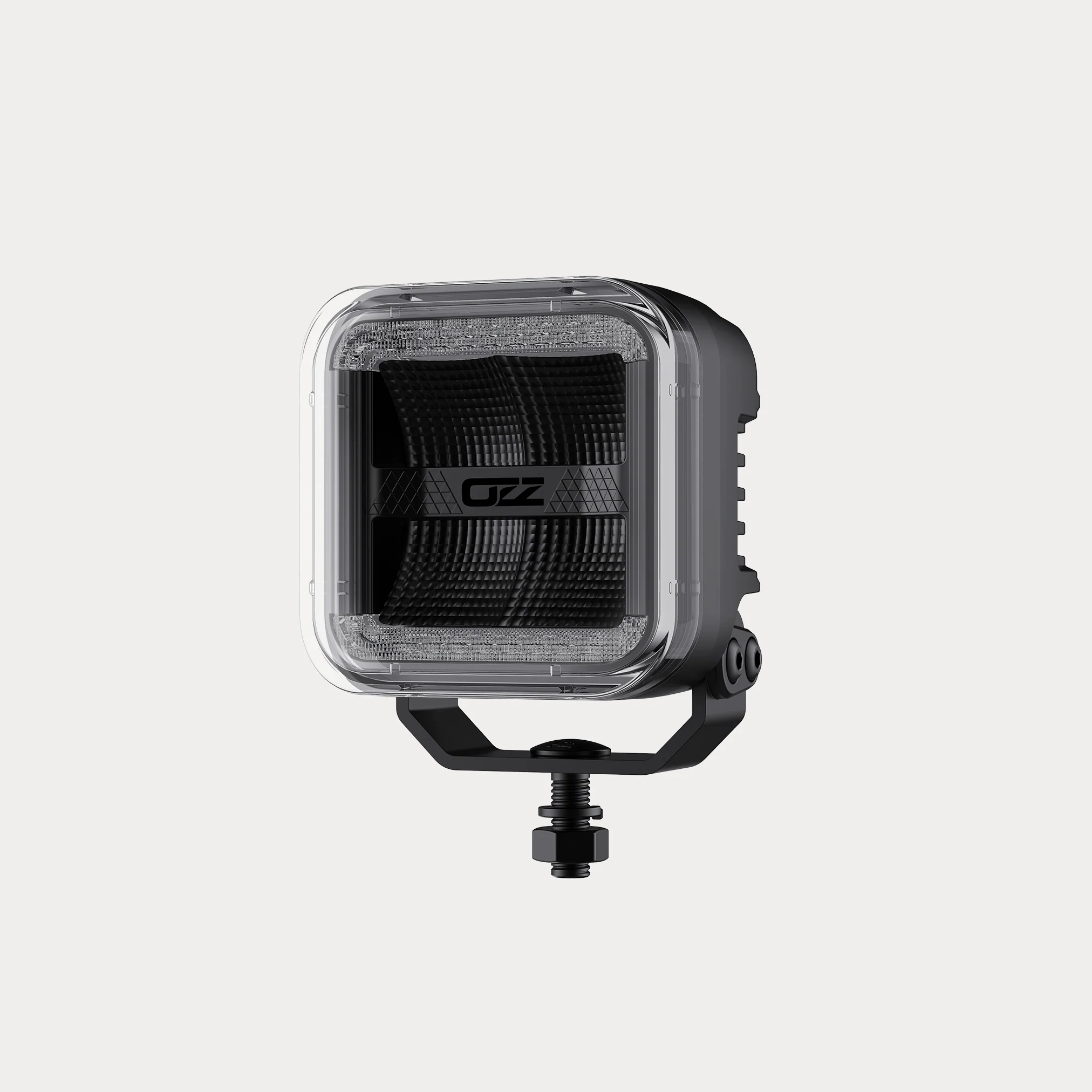 OZZ SQR 5" LED Work Light – Flood Beam with R65 Class 2 Warning Light, 12–24V - Image 2