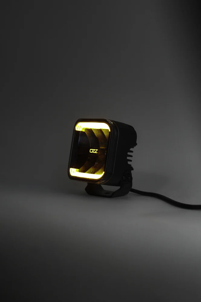 OZZ SQR 5" LED Work Light – Flood Beam with R65 Class 2 Warning Light, 12–24V - Image 7