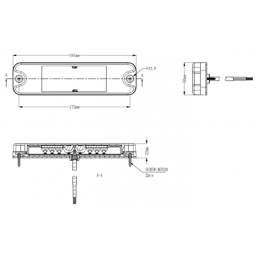 Kamar L1839 24 LED Rectangular Rear LED Combination Lamp - Image 3