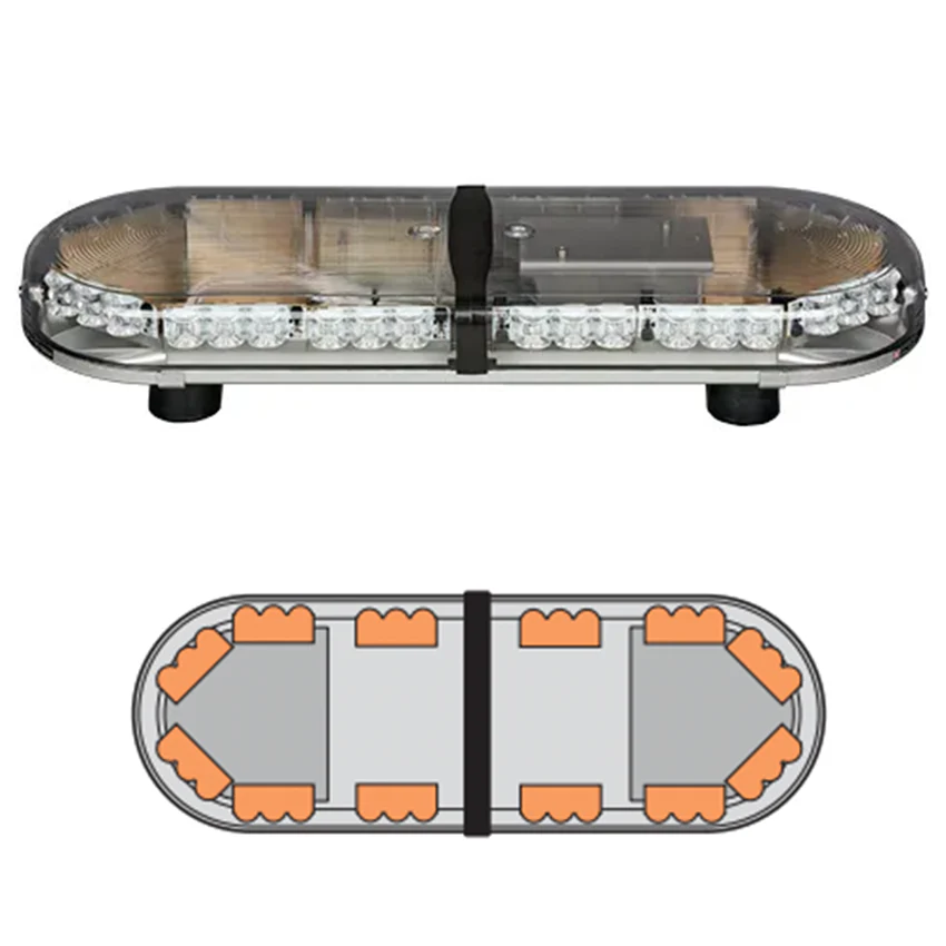 LAP Hurricane Titan (3 LED Series) ECE R65 2' / 0.61m LED Lightbar - Bolt Mount - Image 2