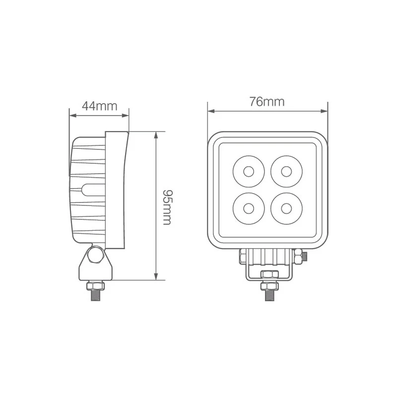 LED Autolamps 12W Square Flood Lamp RL7612BM - Image 2