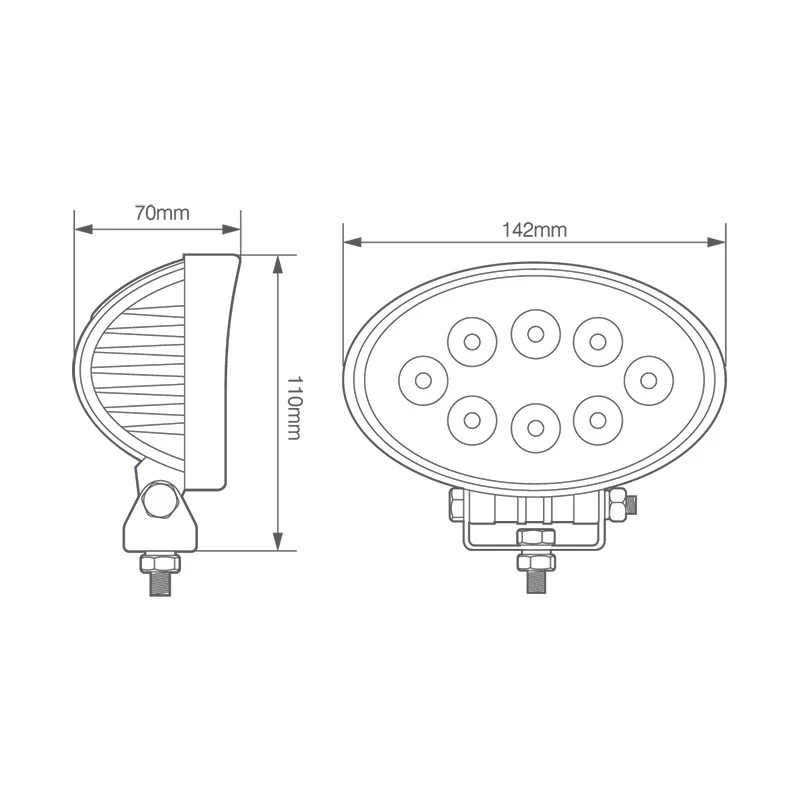 LED Autolamps 24W Oval Flood Lamp RL14024BM - Image 2