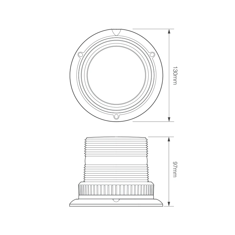LED Autolamps Compact Amber Warning Beacon - Magnetic Mount - Image 3