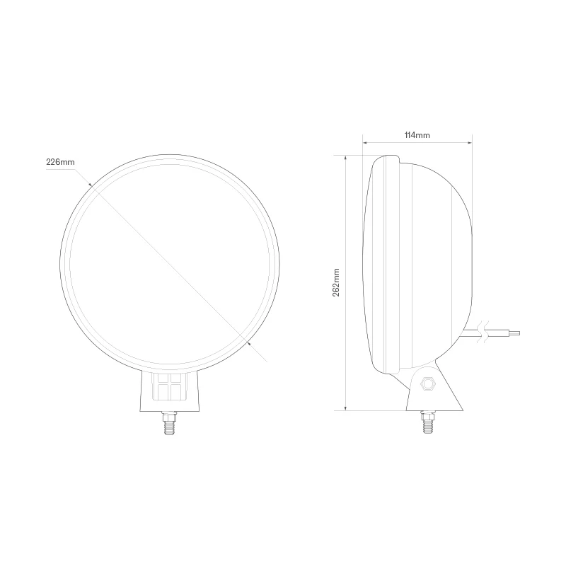 LED Autolamps DL226 Round 9" LED Driving Lamp with Integrated Front Position Lamp - Image 3