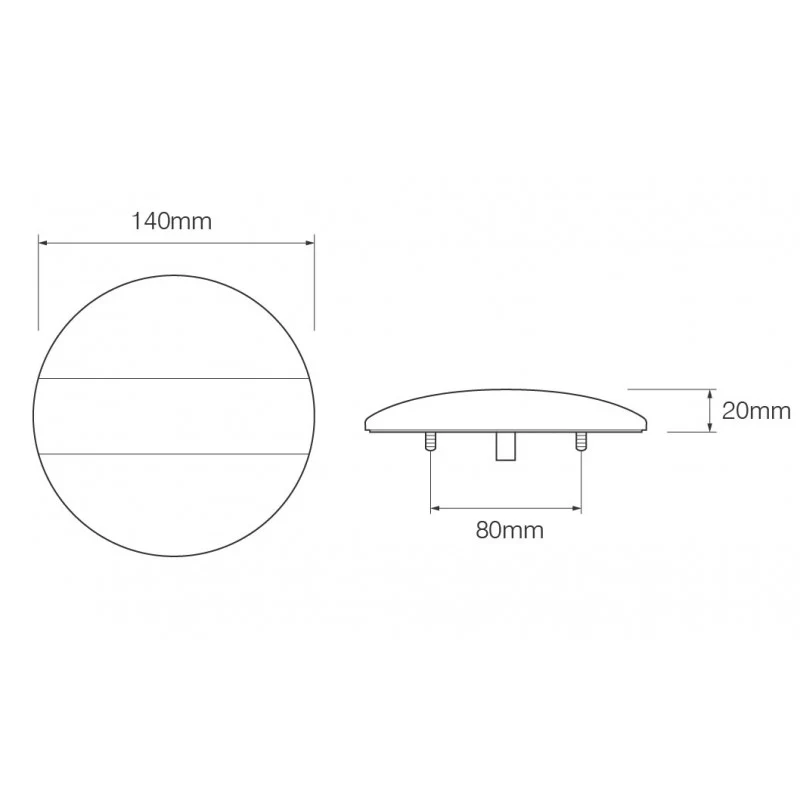 LED Autolamps EU140 Series Low Profile Round Rear LED Combination Lamp - Image 3