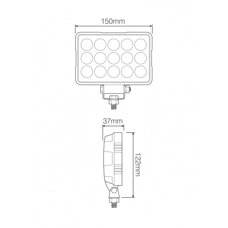 LED Autolamps High-Powered Rectangular Flood Lamp - Image 3
