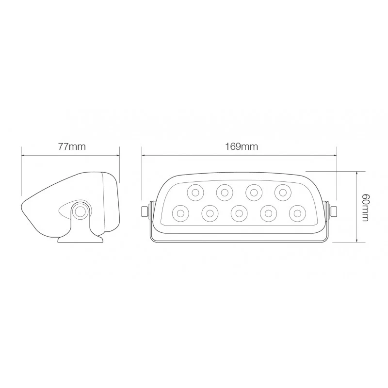 LED Autolamps Low Profile LED High Power Flood Lamp – White - Image 2