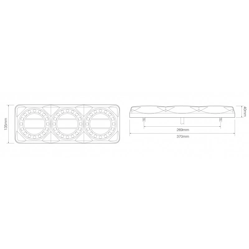 LED Autolamps Maxilamp Rear Combination Lamp - Stop/Tail/Indicator/Reverse - Image 2