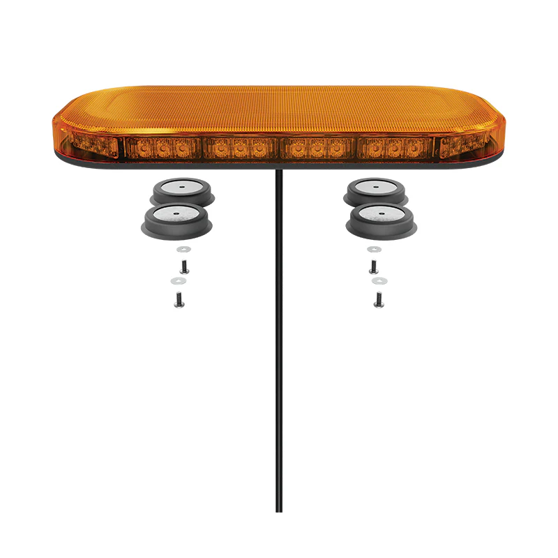 LED Autolamps MLB 380 Mini R65 Approved Compact LED Lightbar (Amber Lens) - Magnetic Mount - Image 5