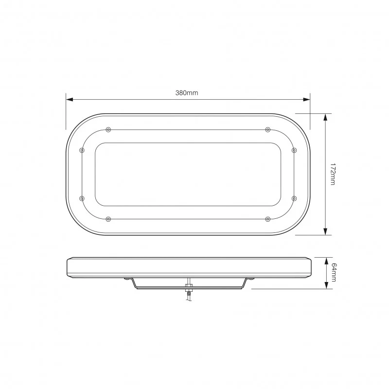 LED Autolamps MLB 380 Mini R65 Approved Compact LED Lightbar (Clear Lens) - Single Bolt - Image 3