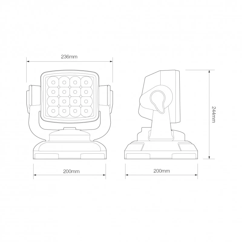 LED Autolamps RCSL Series Remote Controlled LED Work Search Lamp - Image 2