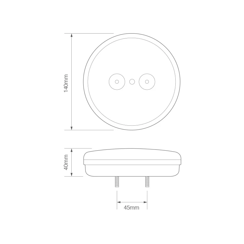 LED Autolamps Slim-Line Rear Stop Tail Indicator 'Hamburger' Lamp - Image 3