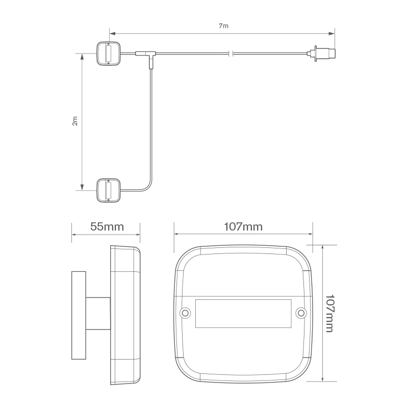 LED Autolamps 99 Series Magnetic Rear LED Lamp Trailer Kit - Image 3