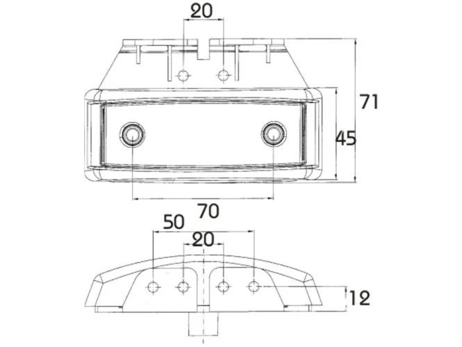 PRO-Multi 12/24V Bracket Mount LED Marker Lamp with Integrated AMP - Image 4