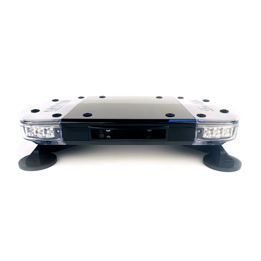 Redtronic SpartanX 24 LED R65 Magnetic Lightbar with Integrated Siren (Blue with Clear Lens) - Image 3
