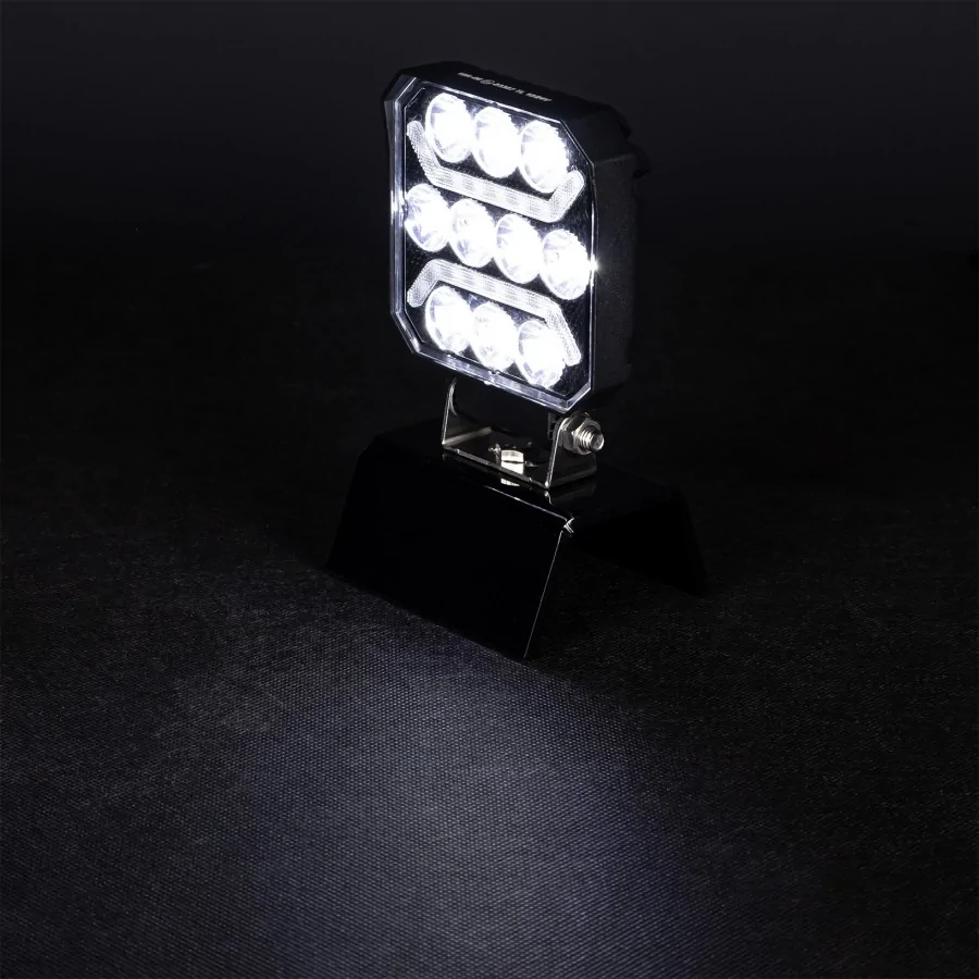 Truck LED 10 LED Square Work Lamp with Amber Marker - Image 3