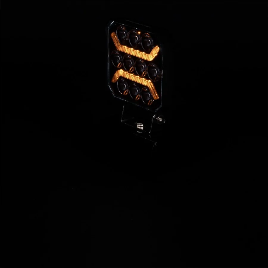 Truck LED 10 LED Square Work Lamp with Amber Marker - Image 4