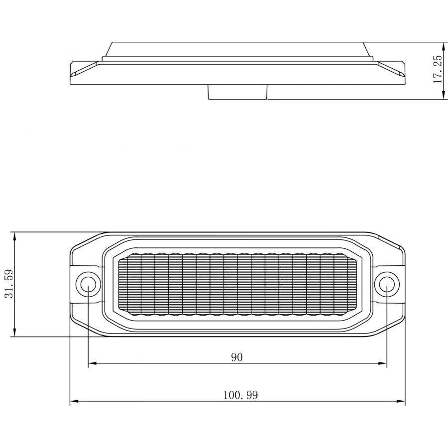 Truck LED 4 LED ECE R65 Warning Grill Strobe Lamp 12/24V - Amber - Image 3