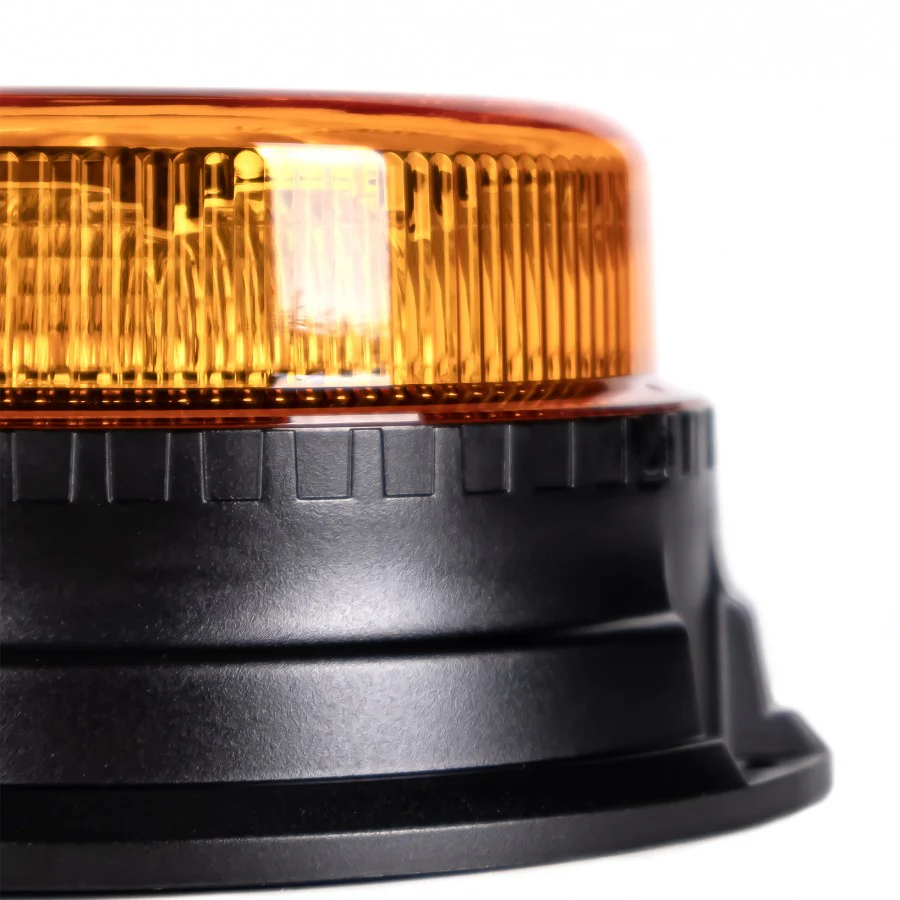 Truck LED ECE R65 LED Low Profile Flashing Beacon Amber - Three Bolt Mount - Image 2