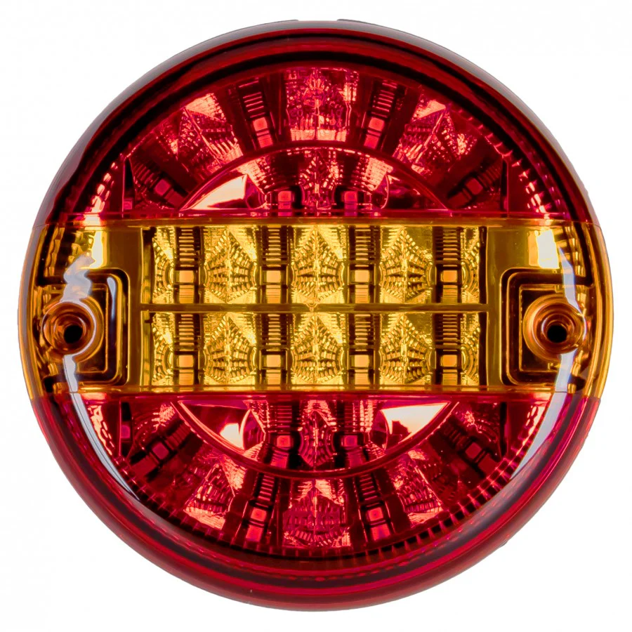 Truck LED 'Hamburger' LED Slim Line Rear Round Stop & Tail Lamp (9-33V) - Image 4