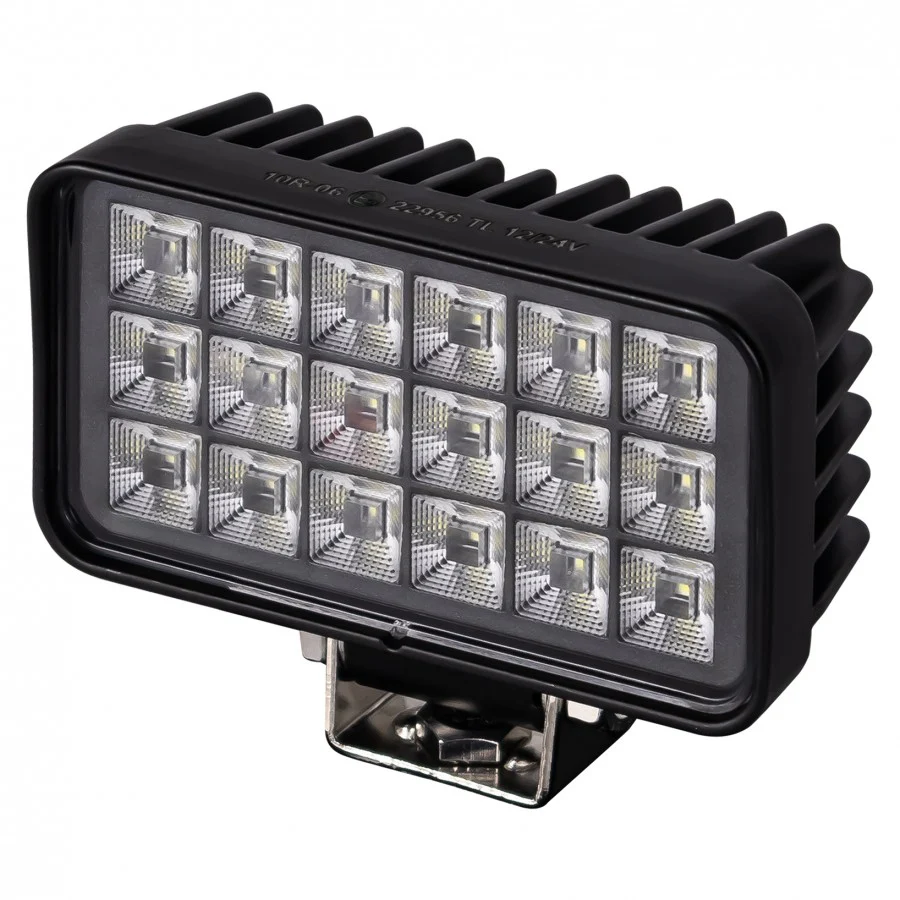 Truck LED Rectangular High Brightness 18-LED Work Lamp - With Switch - Image 3