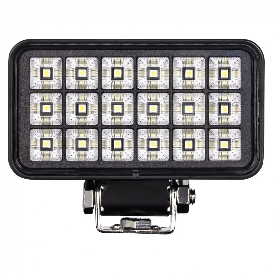 Truck LED Rectangular High Brightness 18-LED Work Lamp - With Switch - Image 4