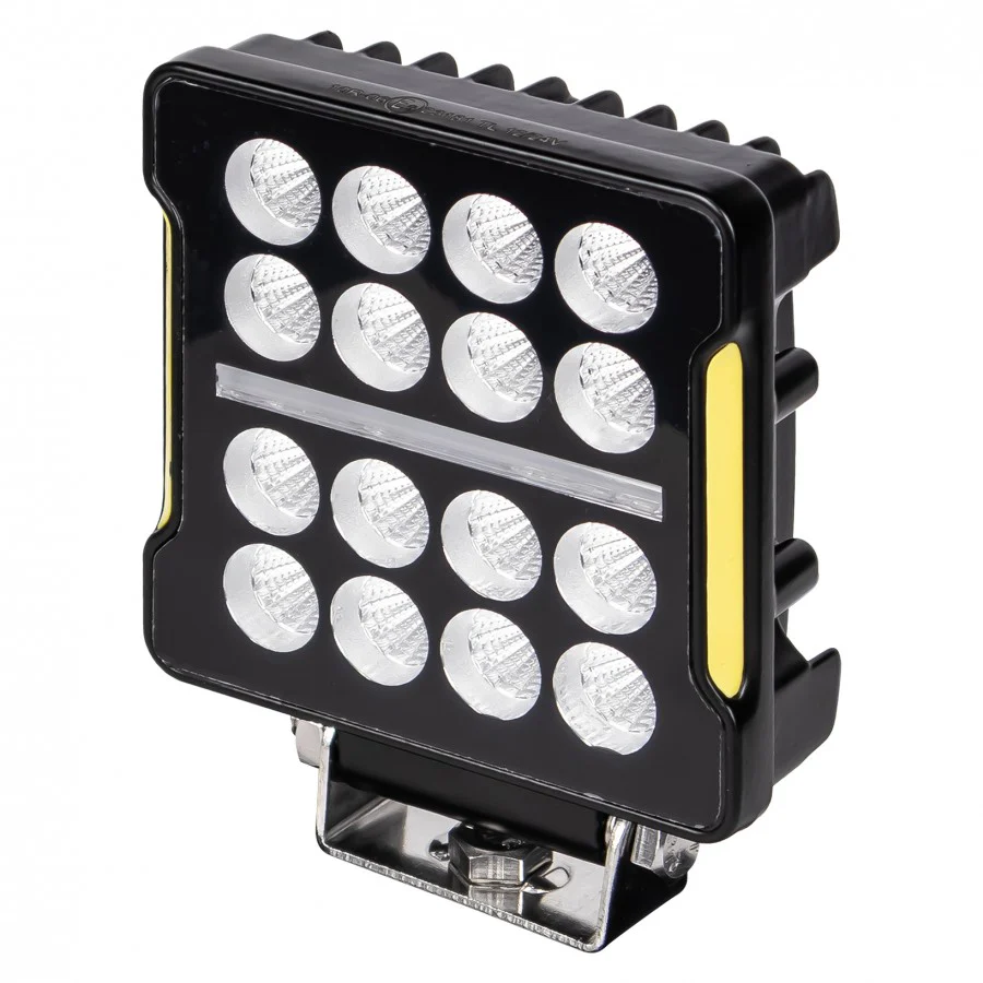 Truck LED Square LED Work Light 16 High-Output LEDs + Integrated LED Strip - 12/24V - Image 4