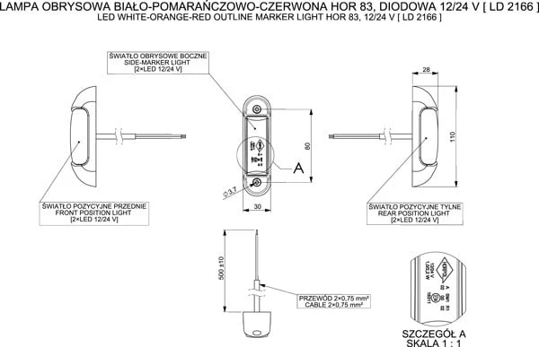 Truck LED Universal Compact Low Profile 3-in-1 LED Marker Lamp - Image 5