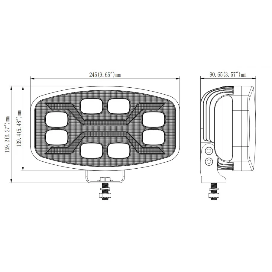 Truck LED X RANGE LED Driving Lamp with Position and Strobe Lamp - Oval - Image 10