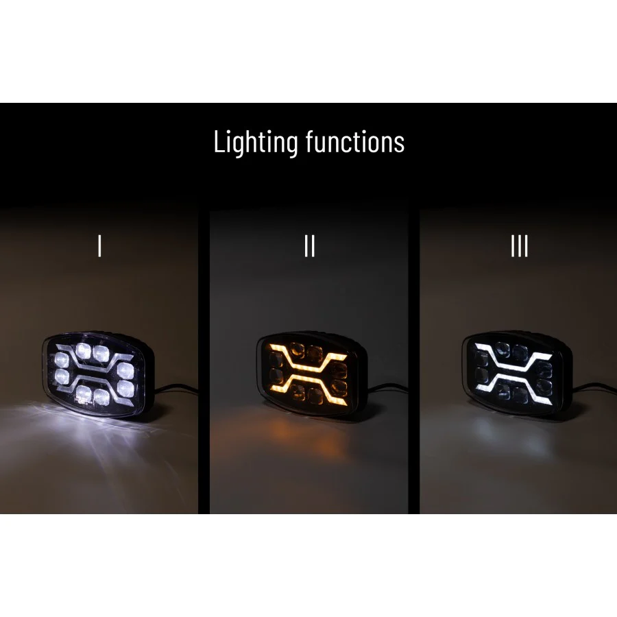 Truck LED X RANGE LED Driving Lamp with Position and Strobe Lamp - Oval - Image 3