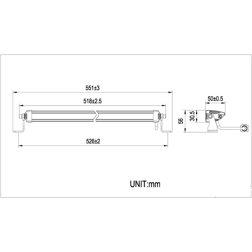 VSWD 621 Series Low Profile LED Work Light Utility Bar - Image 6
