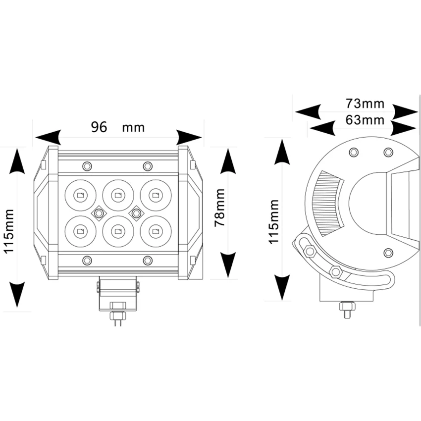 VSWD 631 Series Compact LED Work Lamp - Expanded Beacm - Image 3