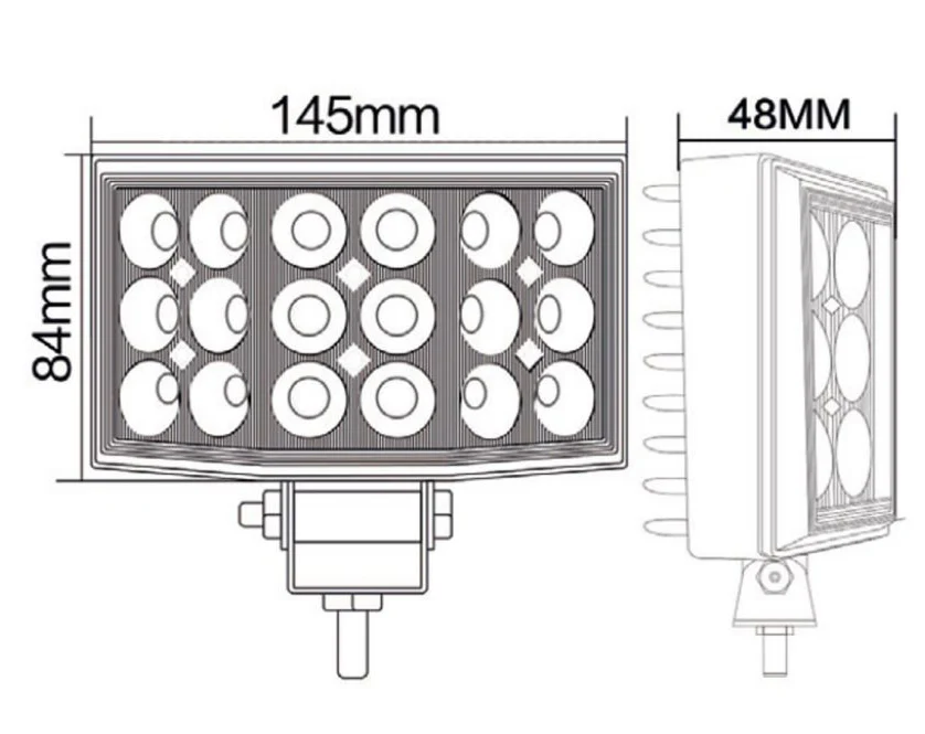 VSWD 635 Series 54W Wide Angle LED Work Lamp - Image 2